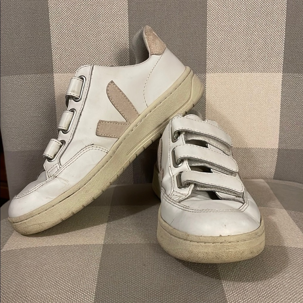 Veja V-Lock Leather White Sneakers